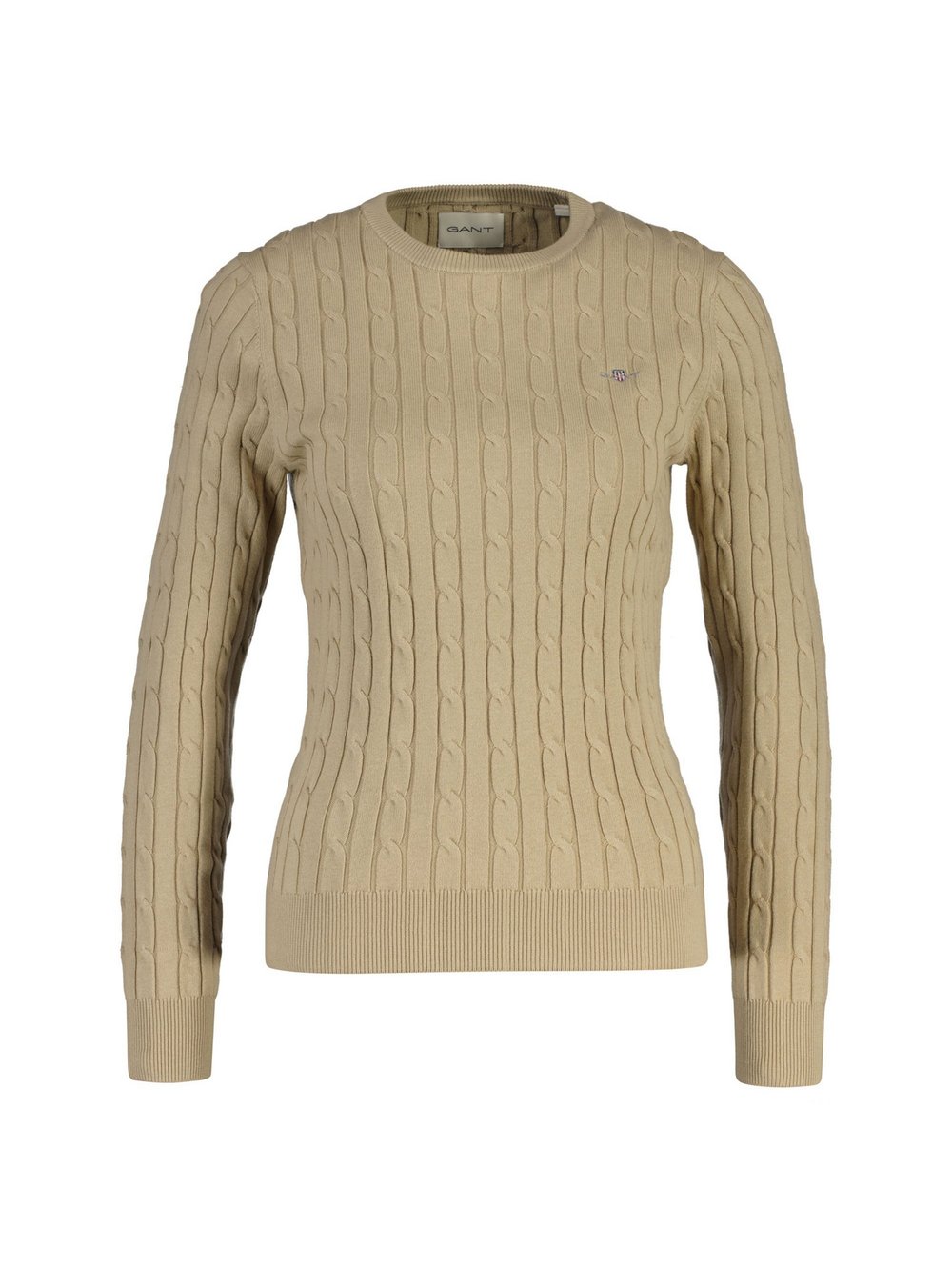 Gant Strickpullover Damen Baumwolle beige, M