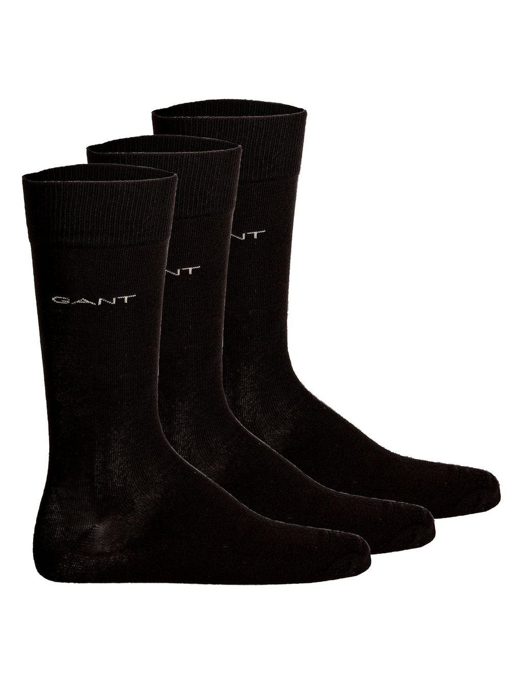 Gant Socken 3er Pack Herren Baumwolle schwarz, 43-45