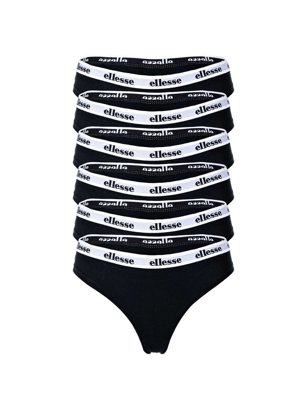 ellesse String 6er Pack Damen Baumwolle schwarz, M