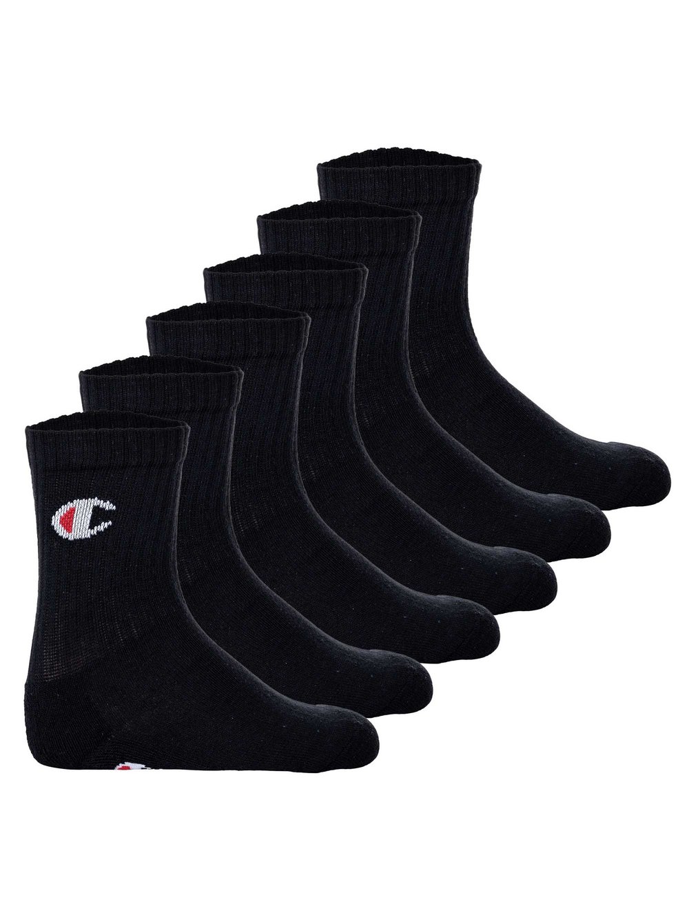 Champion Socken 6er Pack Herren Baumwolle schwarz, 27-30
