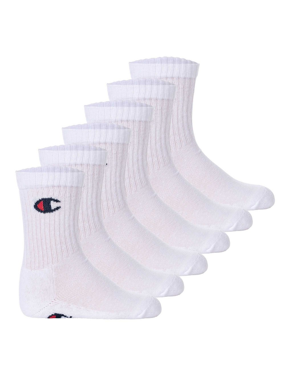 Thumbnail - Champion Socken 6er Pack Herren Baumwolle weiß, 27-30