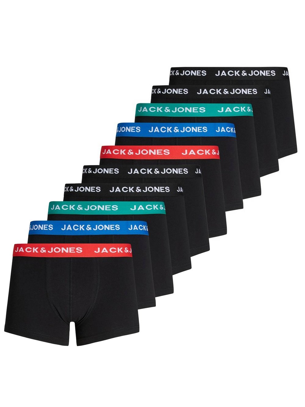 Jack & Jones Boxershort 10er Pack Herren Baumwolle mehrfarbig, L