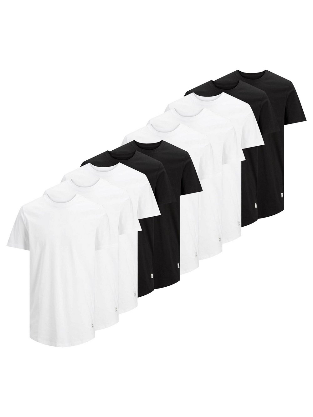 Jack & Jones T-Shirt 10er Pack Herren Baumwolle mehrfarbig, S