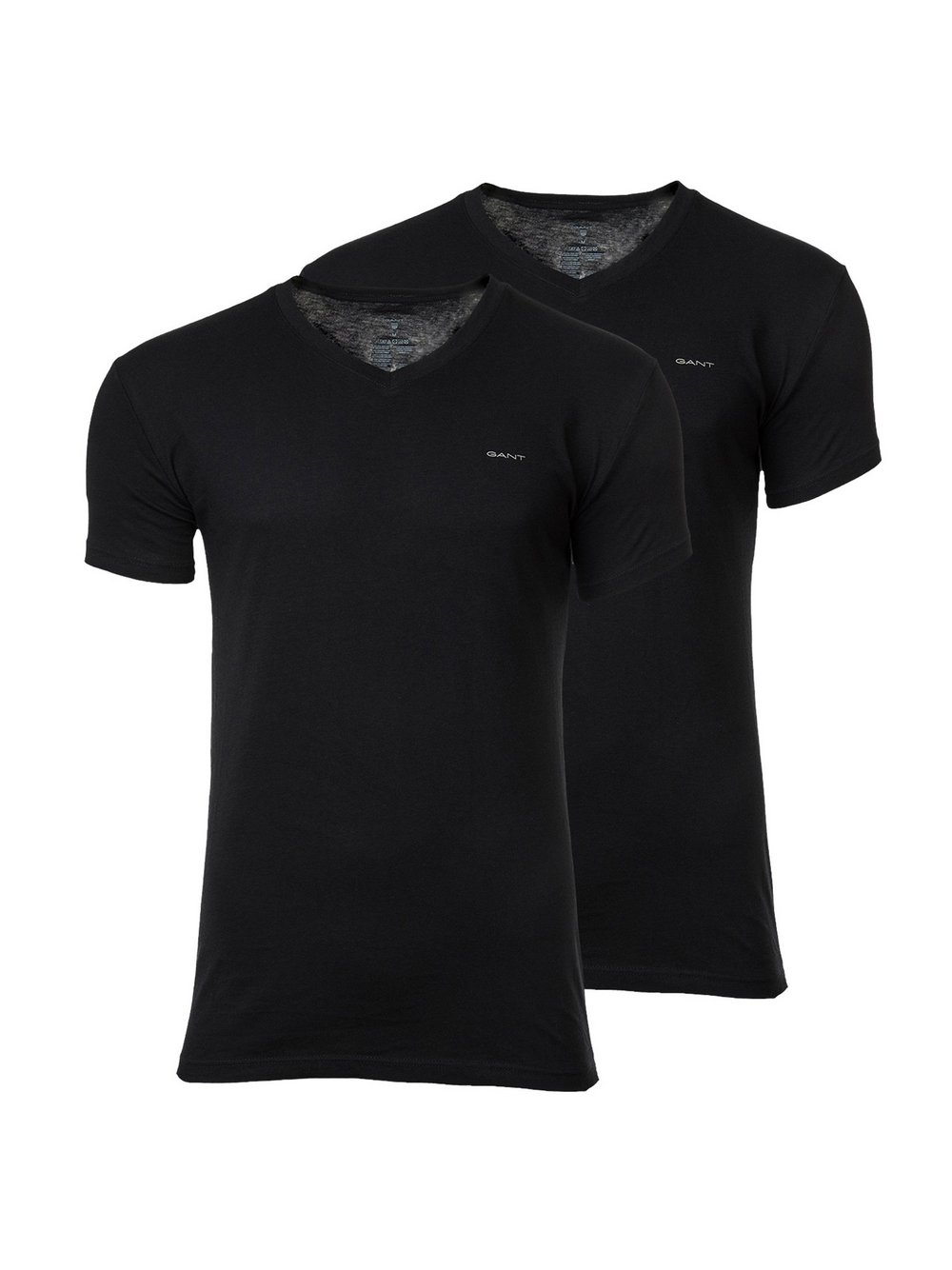 Gant T-Shirt 2er Pack Herren Baumwolle schwarz, L