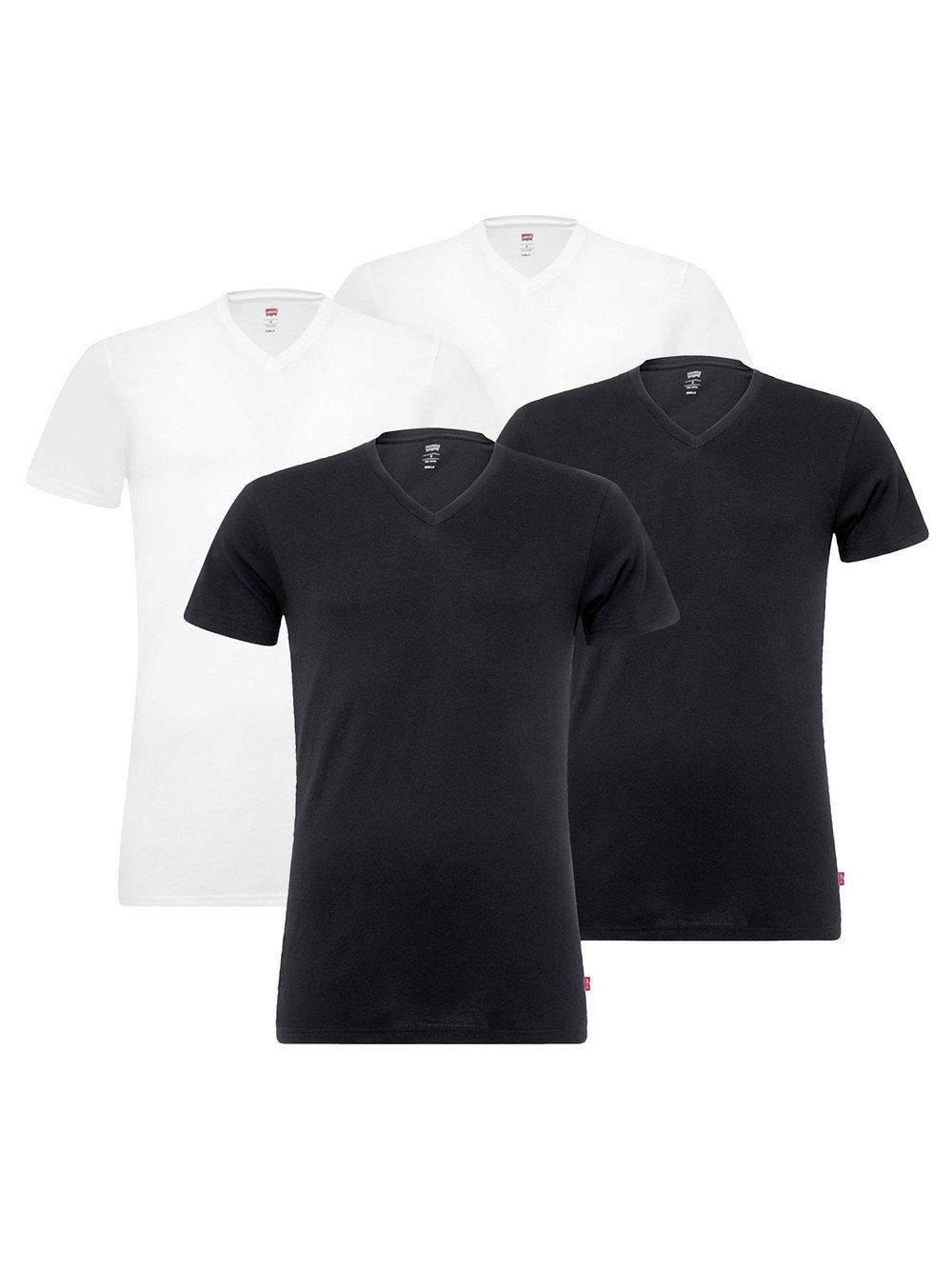 Levi's T-Shirt 4er Pack Herren Baumwolle mehrfarbig, L