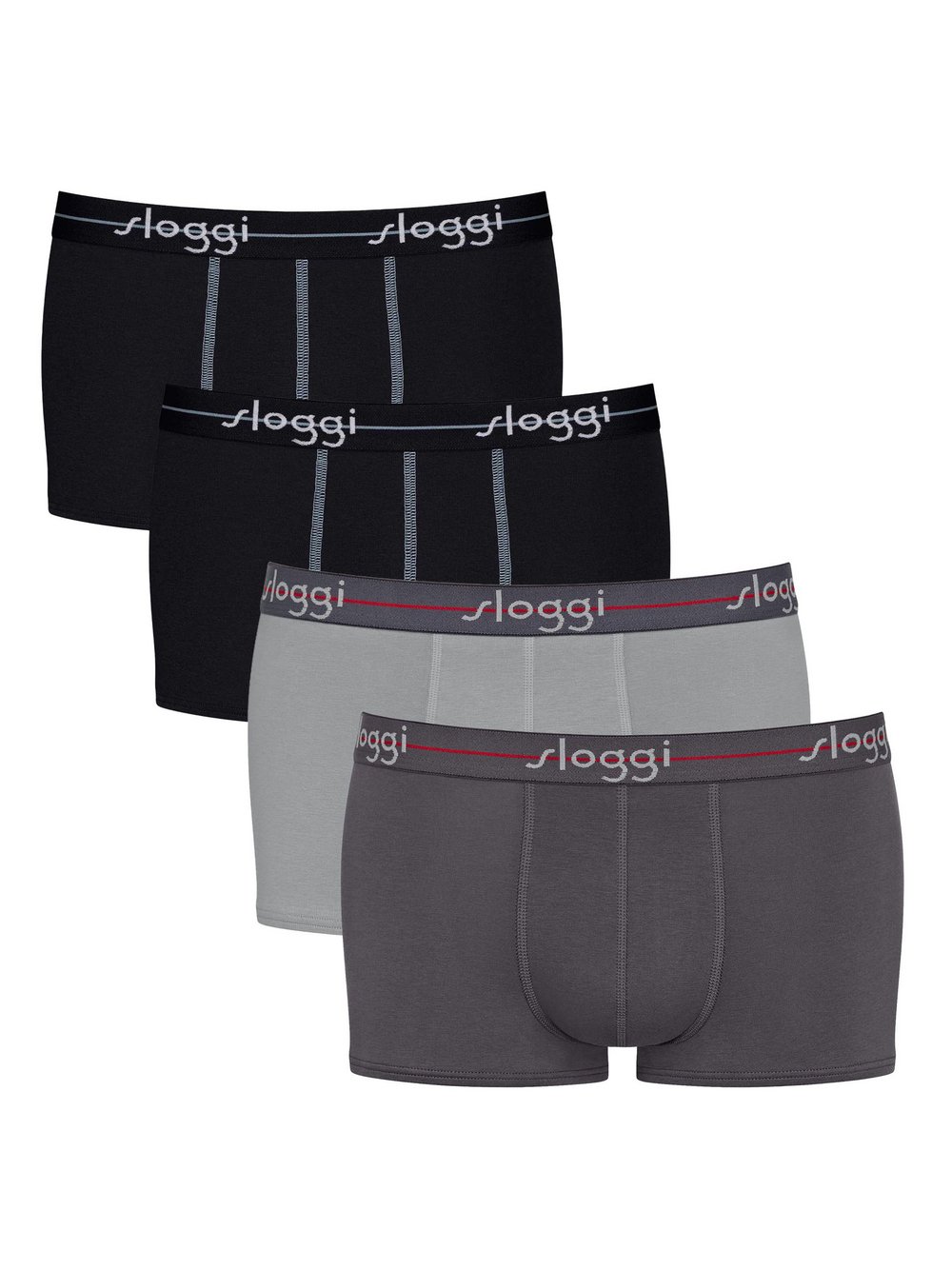 sloggi Boxershort 4er Pack Herren Baumwolle mehrfarbig, M