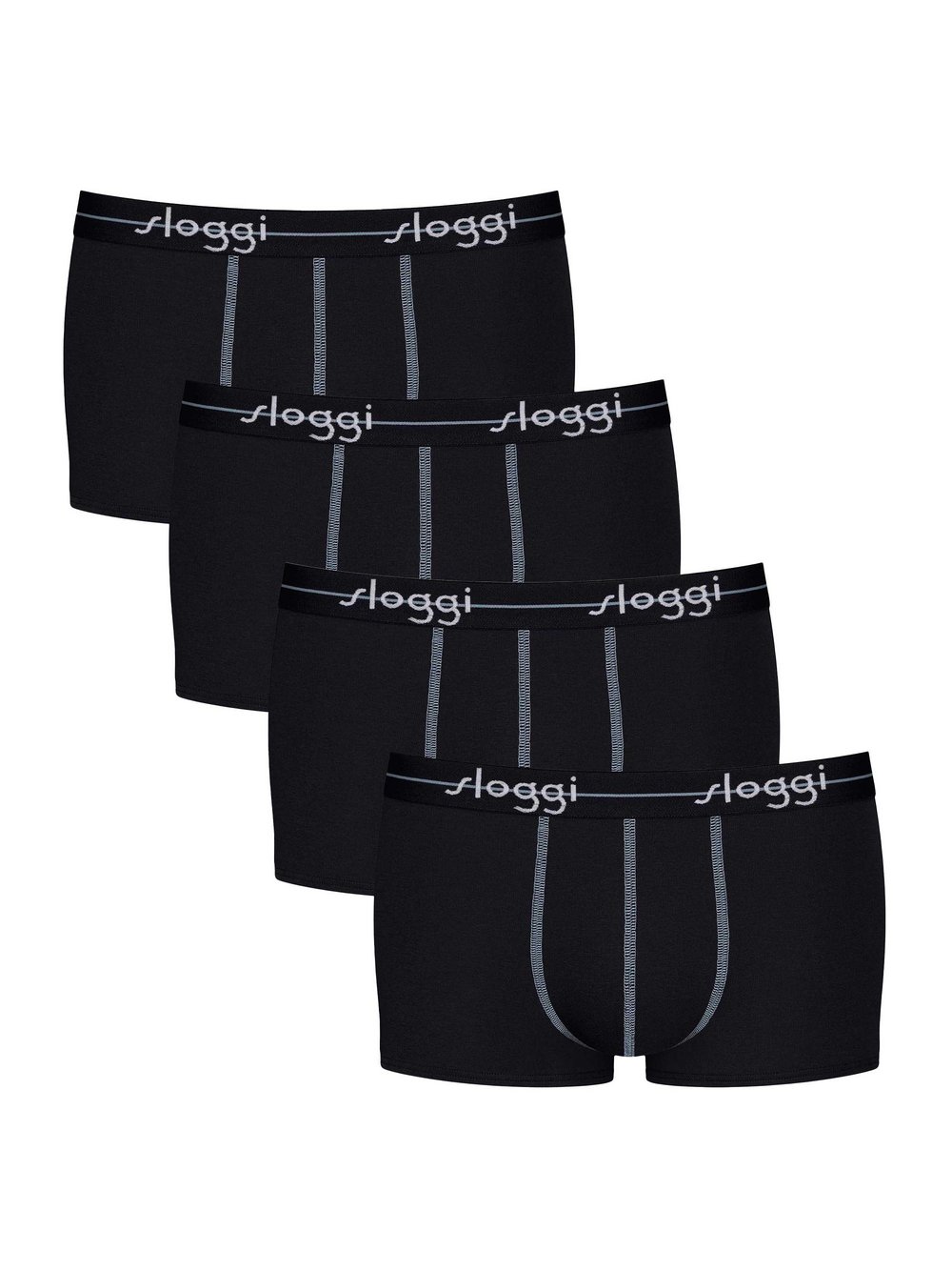 sloggi Boxershort 4er Pack Herren Baumwolle schwarz, M