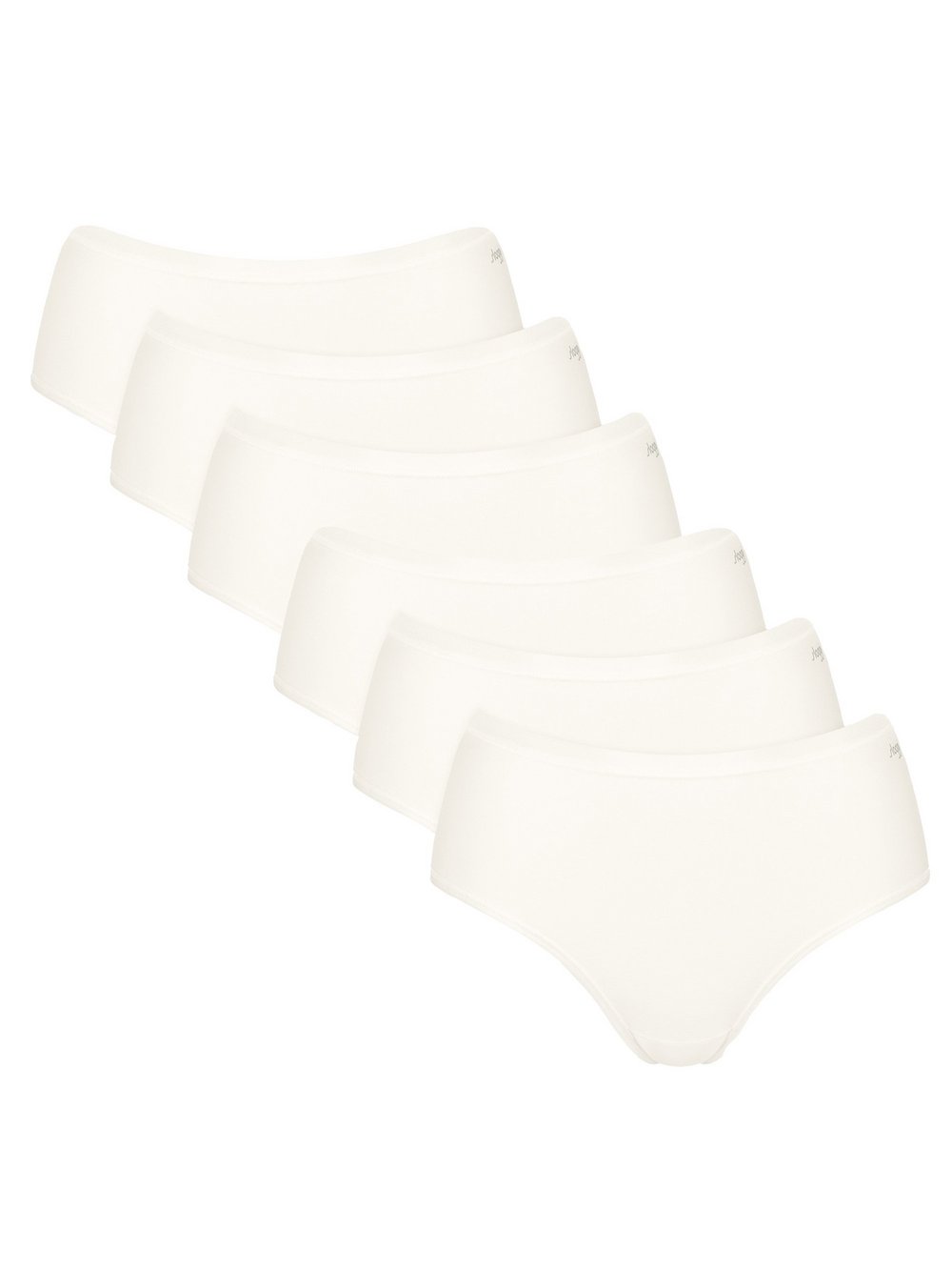 sloggi Slip 6er Pack Damen Baumwolle weiß, L