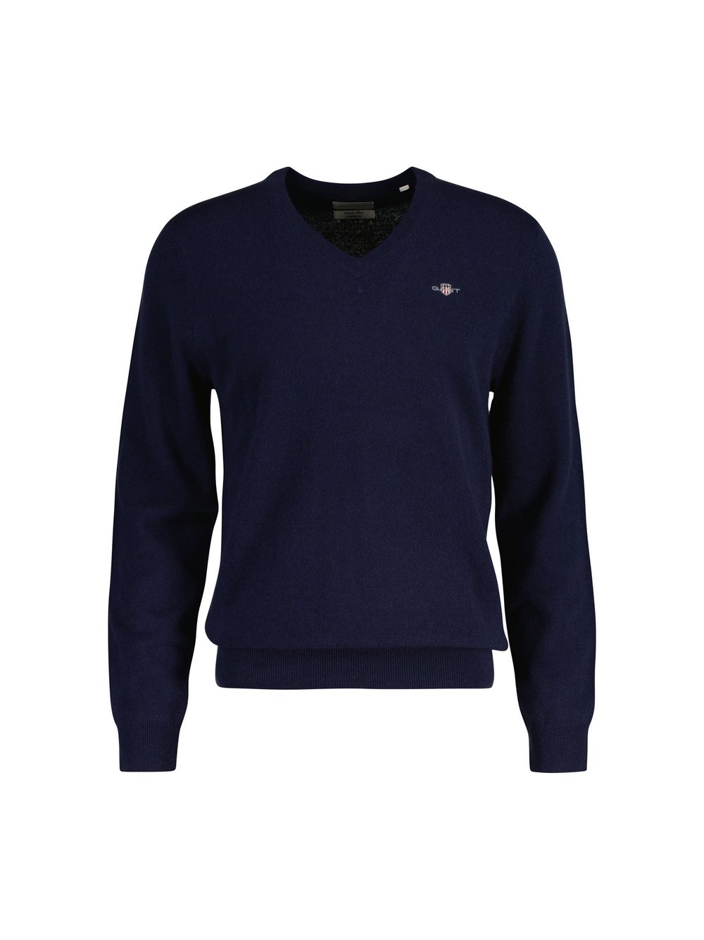 Hemden Gant Herren Marine Regular Fit Strickpullover V-Ausschnitt, Einfarbig - Bild 2