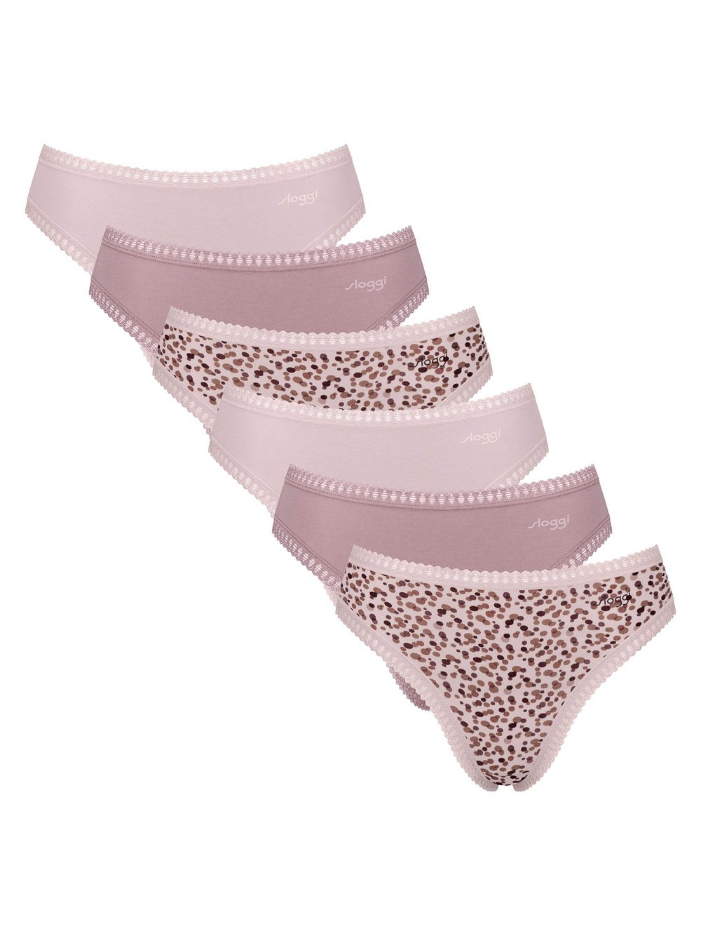 sloggi Slip 6er Pack Damen Baumwolle rosa, XXL
