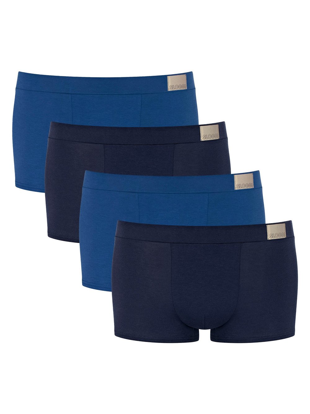 sloggi Boxershort 4er Pack Herren Baumwolle blau, L