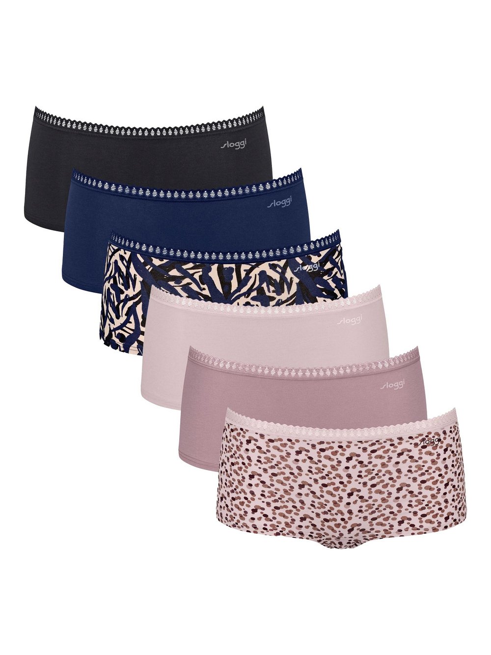 Thumbnail - sloggi Panty 6er Pack Damen Baumwolle blau, M