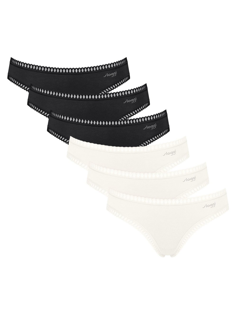 sloggi Slip 6er Pack Damen Baumwolle mehrfarbig, S