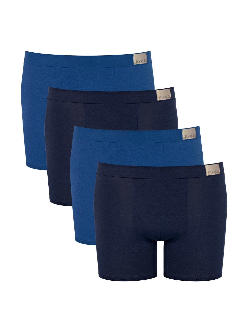 sloggi Boxershort 4er Pack Herren Baumwolle blau, XL