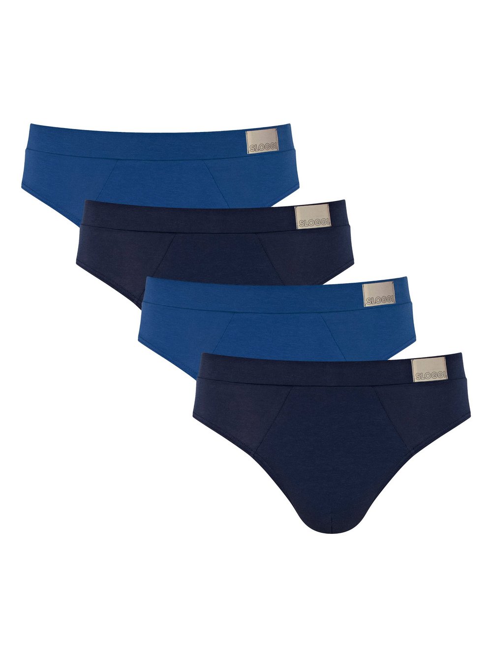 sloggi Slip 4er Pack Herren Baumwolle blau, L