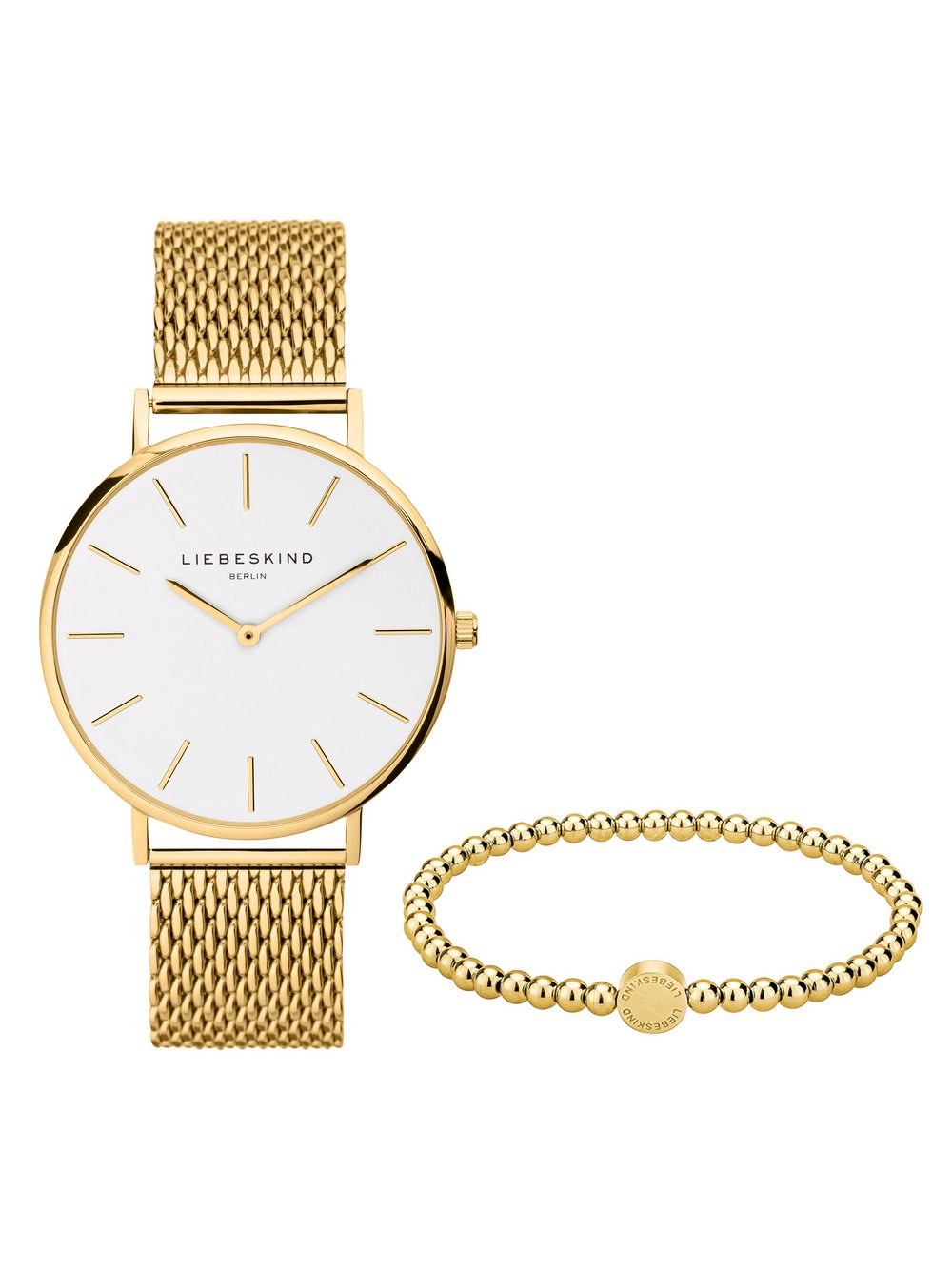 Liebeskind Berlin Uhr & Armband Damen Edelstahl gold, ONE SIZE