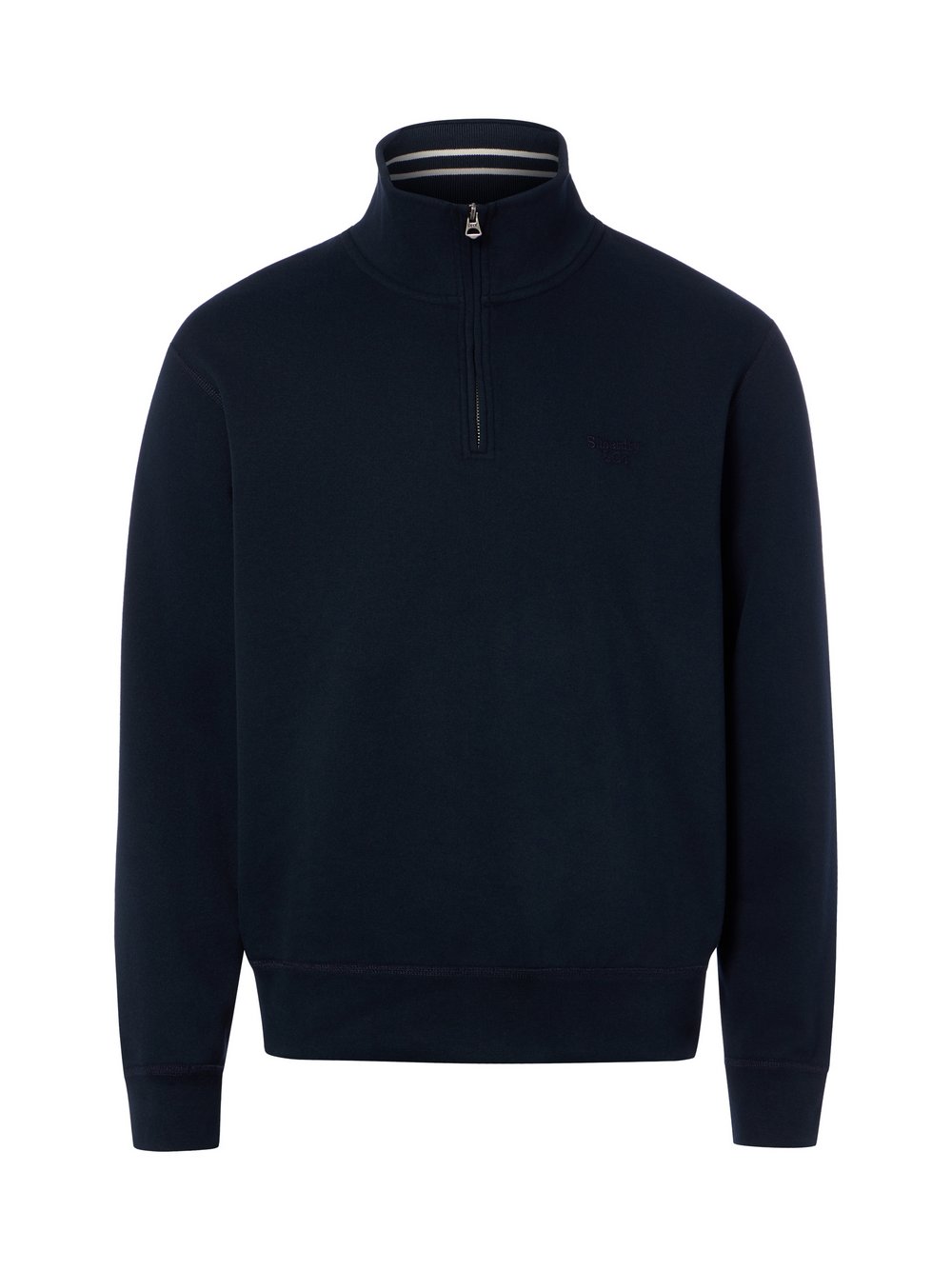 Superdry Bleu Sweatshirt 1/4 Reißverschluss Essential Serif - Bild 3