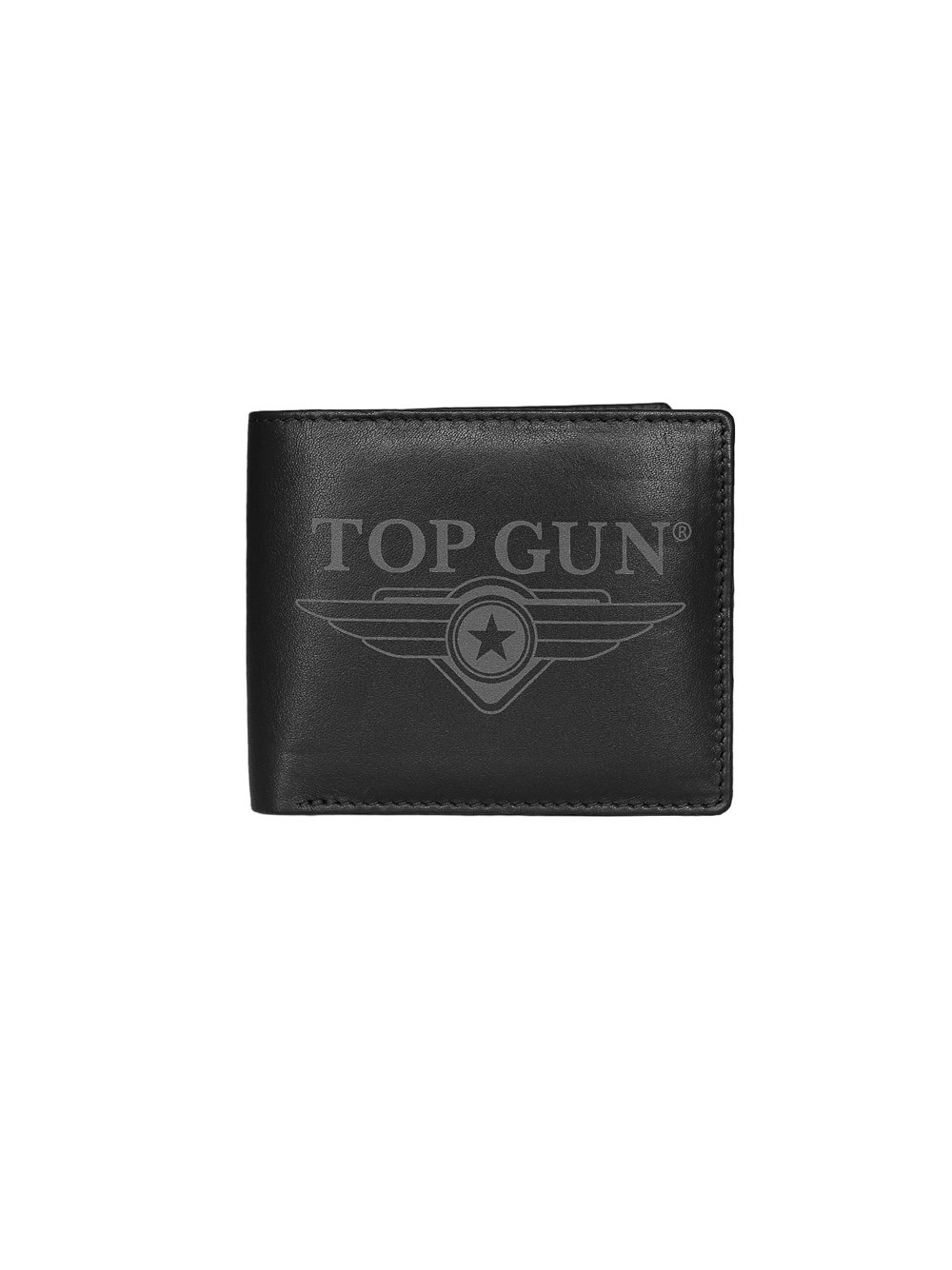 Topgun Geldbeutel Damen Leder schwarz, ONE SIZE