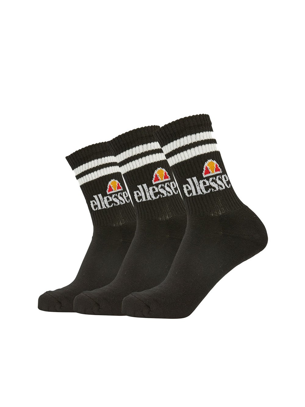 Thumbnail - ellesse Socken 3er Pack Damen Baumwolle schwarz, 40-42