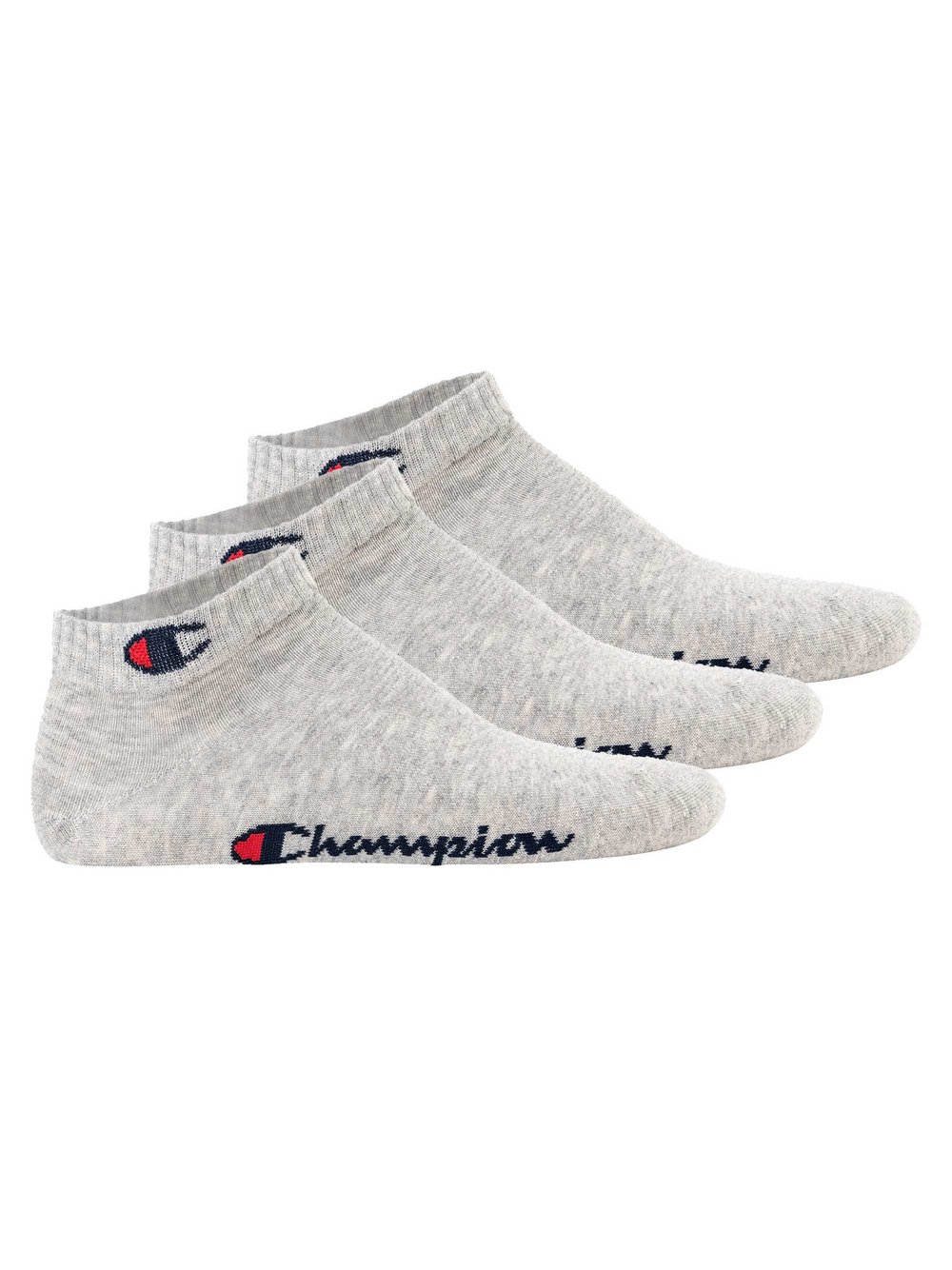 Thumbnail - Champion Socken im 3er-Pack Damen Baumwolle grau meliert, 35-38
