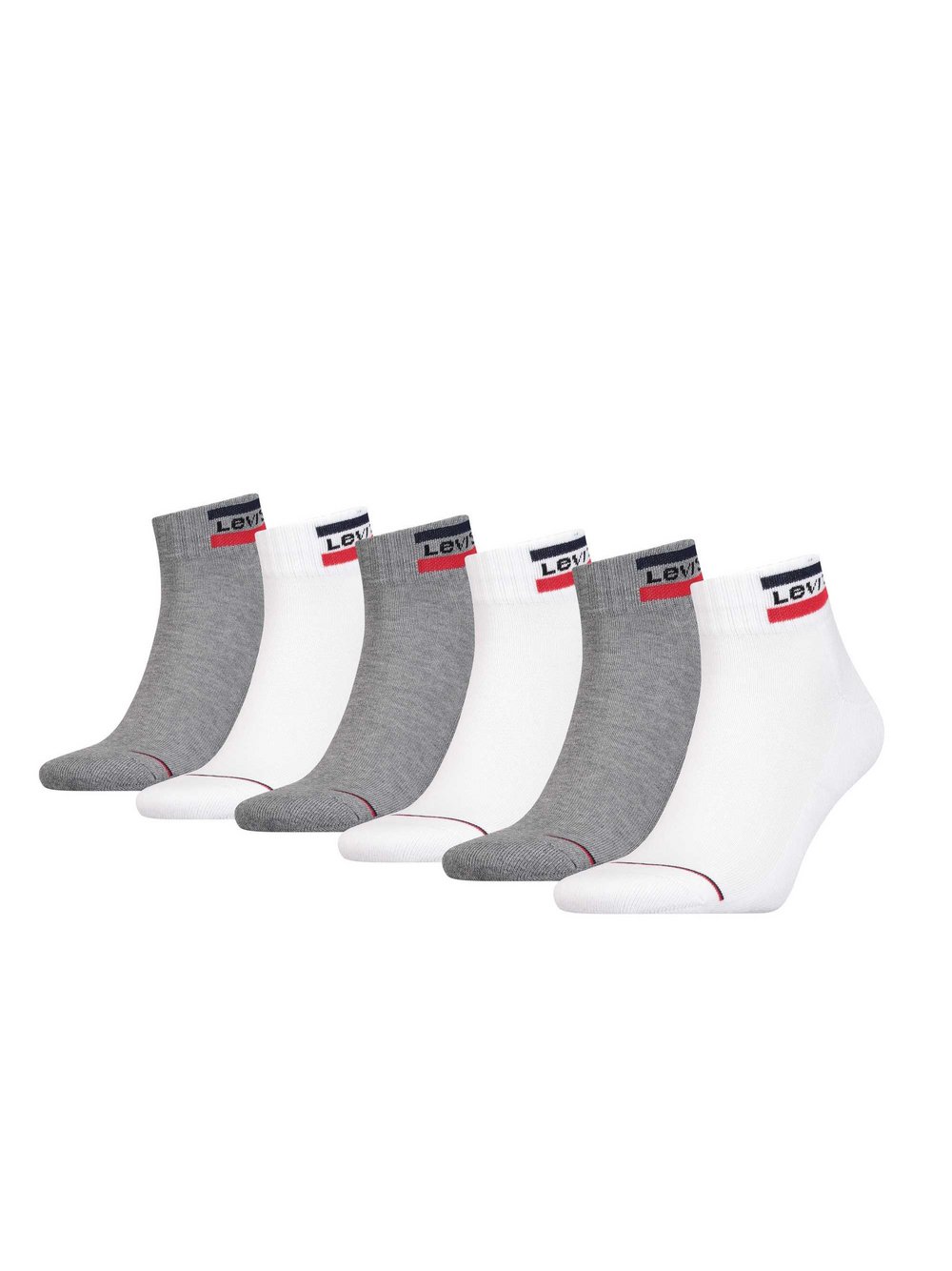 Levi's Socken 6er Pack Damen Baumwolle mehrfarbig, 39-42