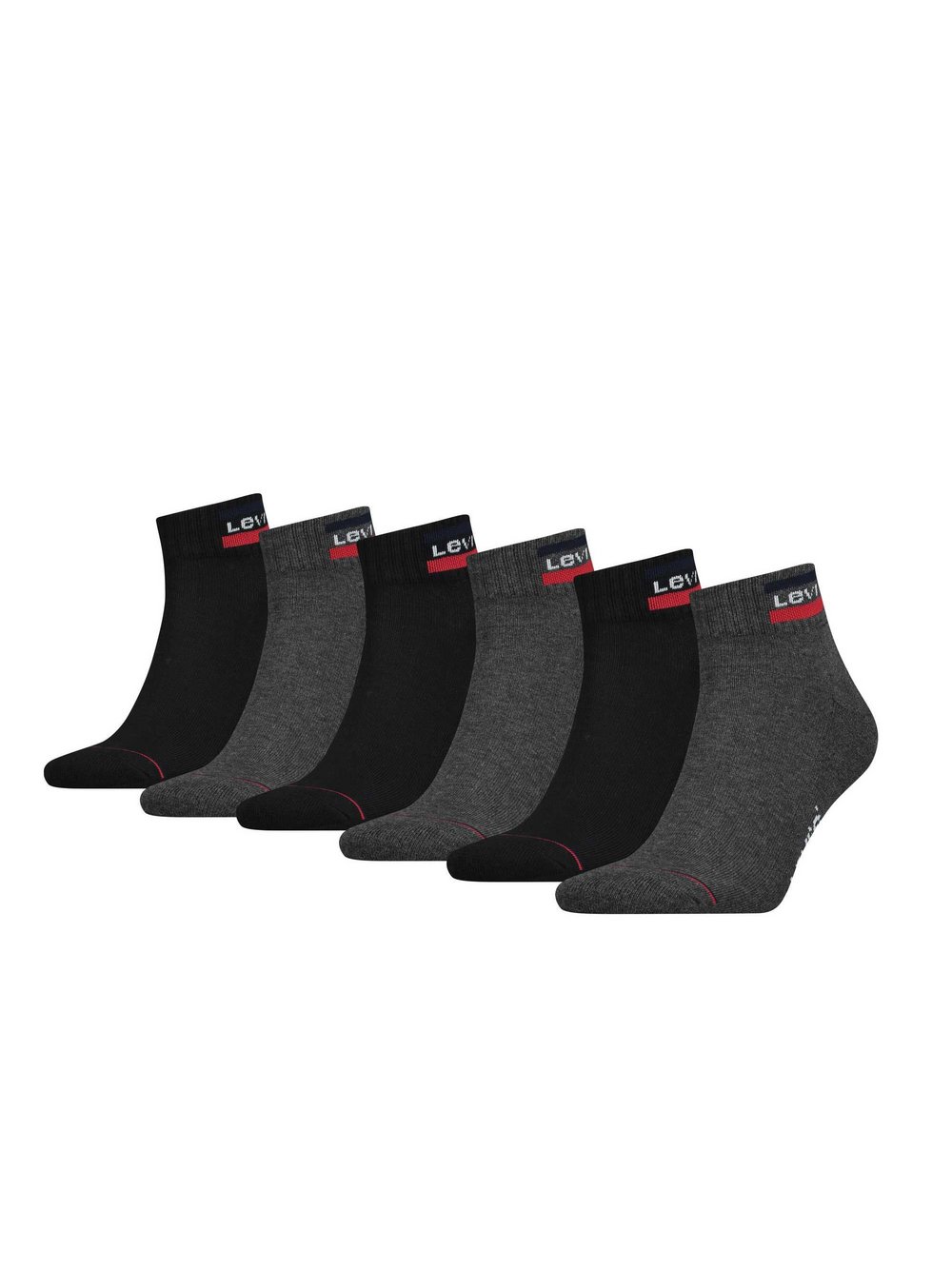 Levi's Socken 6er Pack Damen Baumwolle mehrfarbig, 39-42