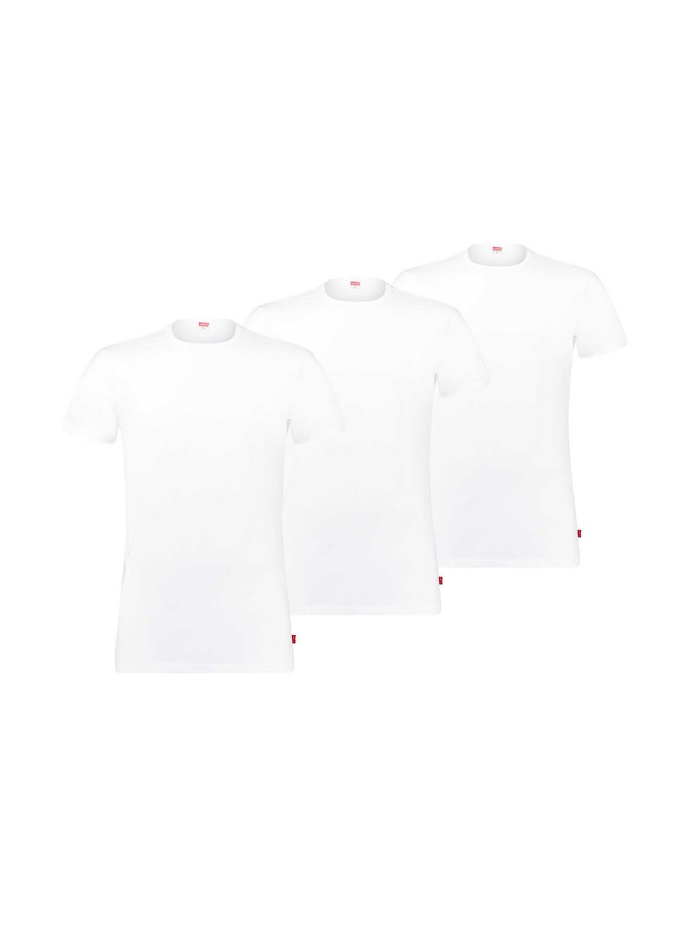 Thumbnail - Levi's T-Shirt 3er Pack Herren Baumwolle weiß, M