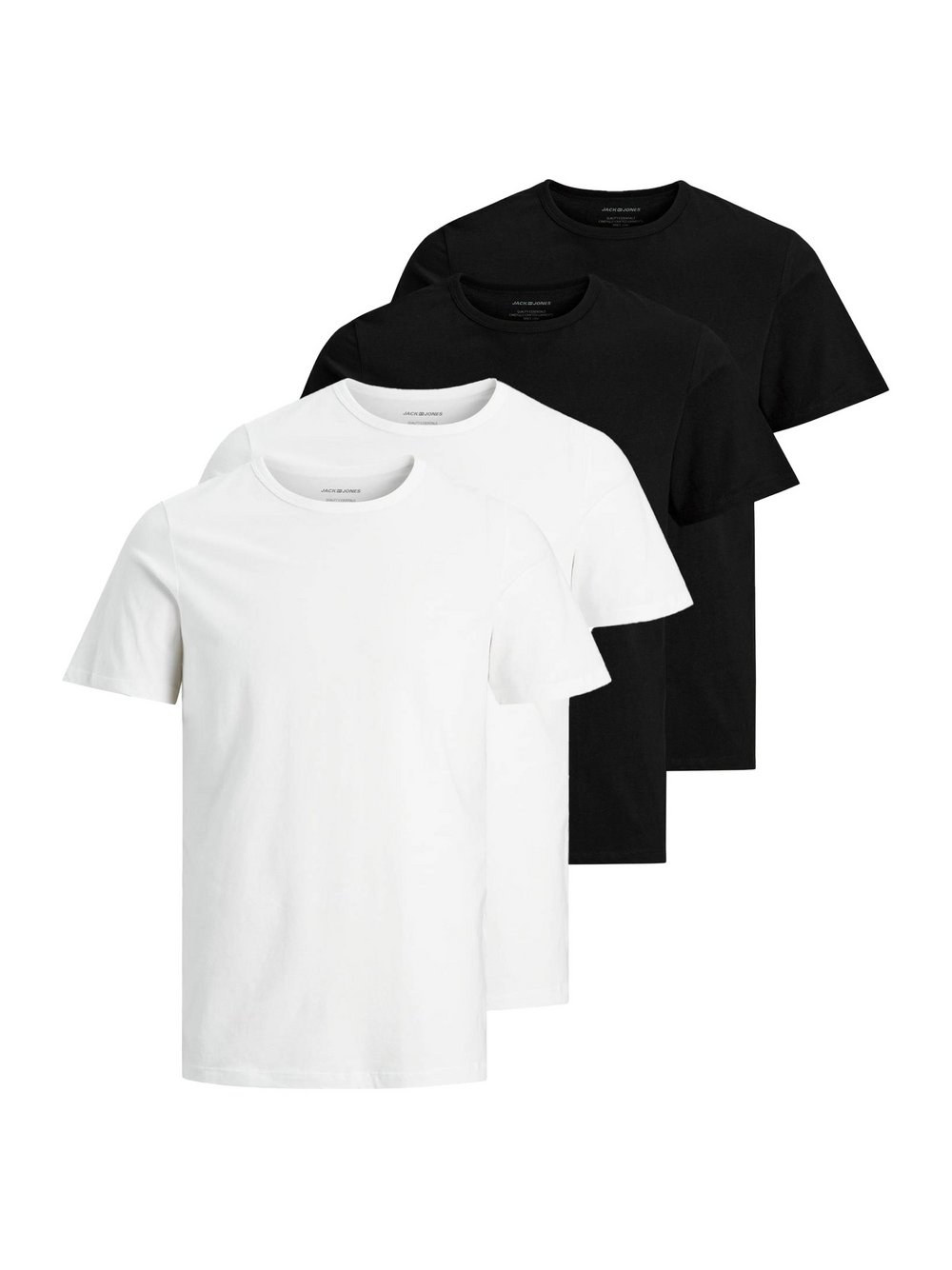 Jack & Jones T-Shirt 4er Pack Herren Baumwolle mehrfarbig, L