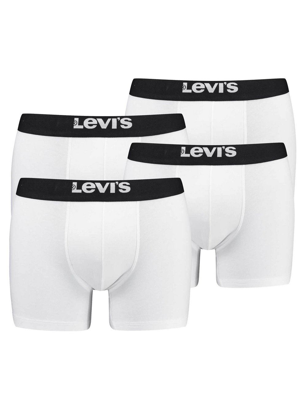 Levi's Boxershort 4er Pack Herren Baumwolle weiß gemustert, L