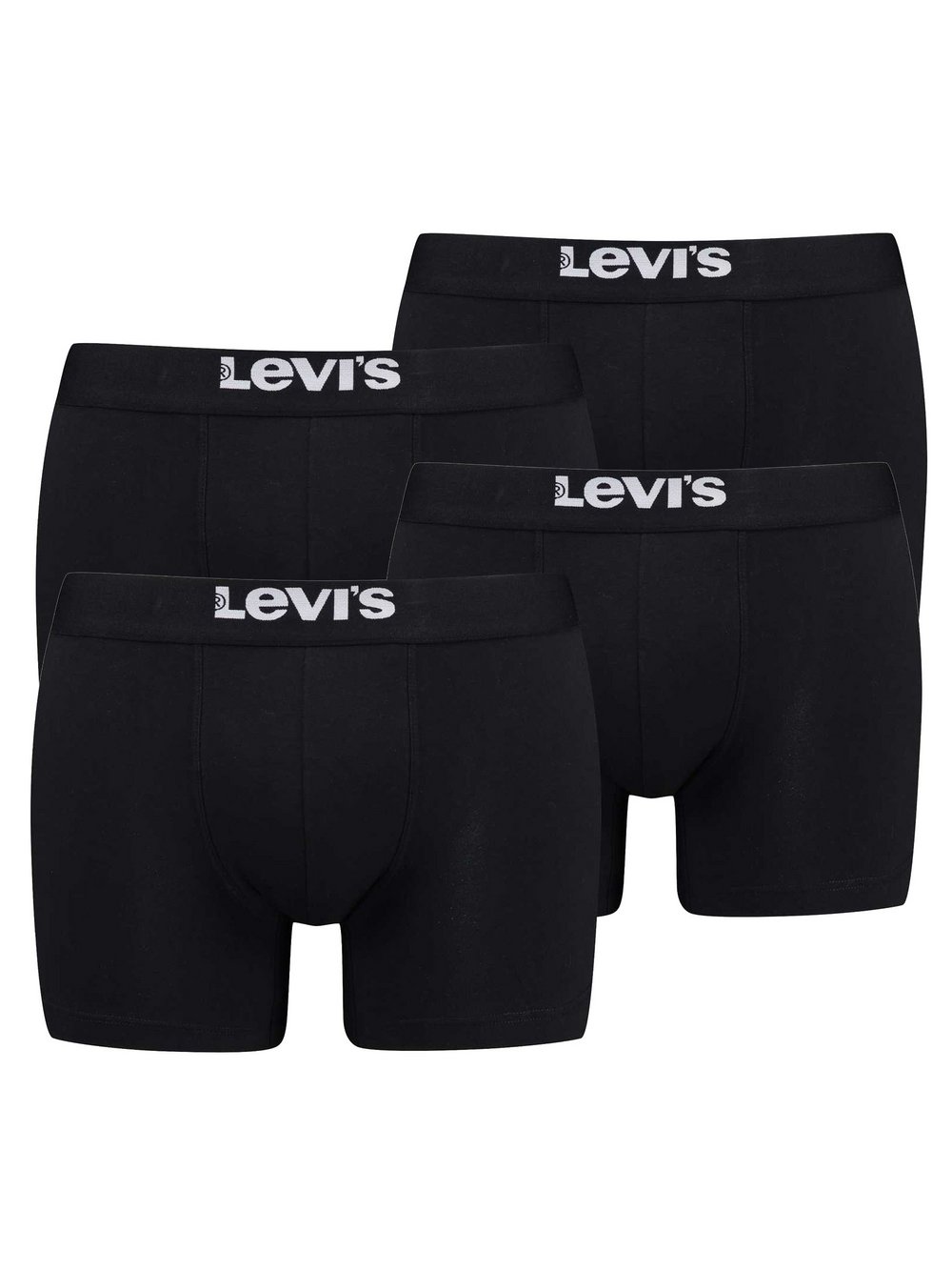 Levi's Boxershort 4er Pack Herren Baumwolle schwarz gemustert, L