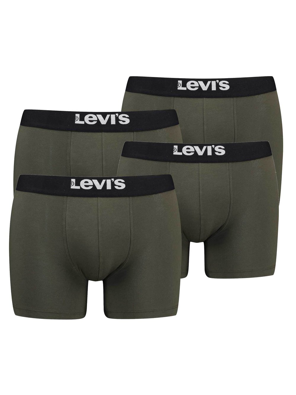 Levi's Boxershort 4er Pack Herren Baumwolle grün gemustert, L