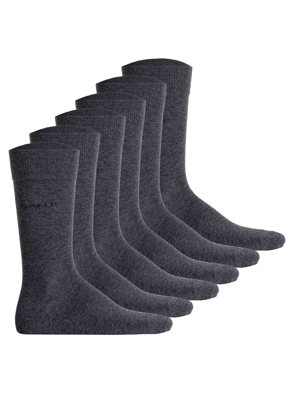 Gant Socken 6er Pack Herren Baumwolle grau, 43-45