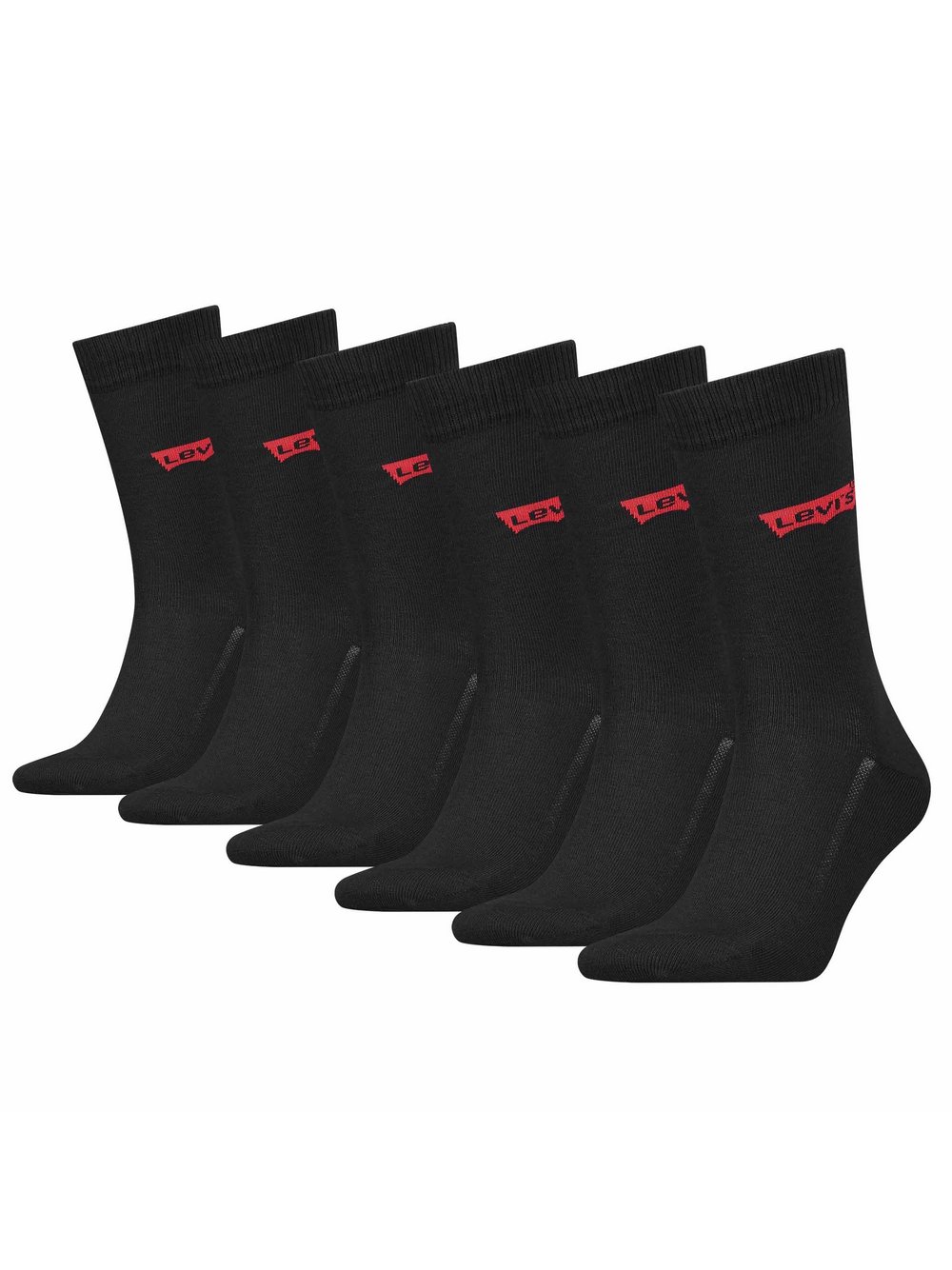 Thumbnail - Levi's Socken 6er Pack Herren Baumwolle schwarz, 39-42