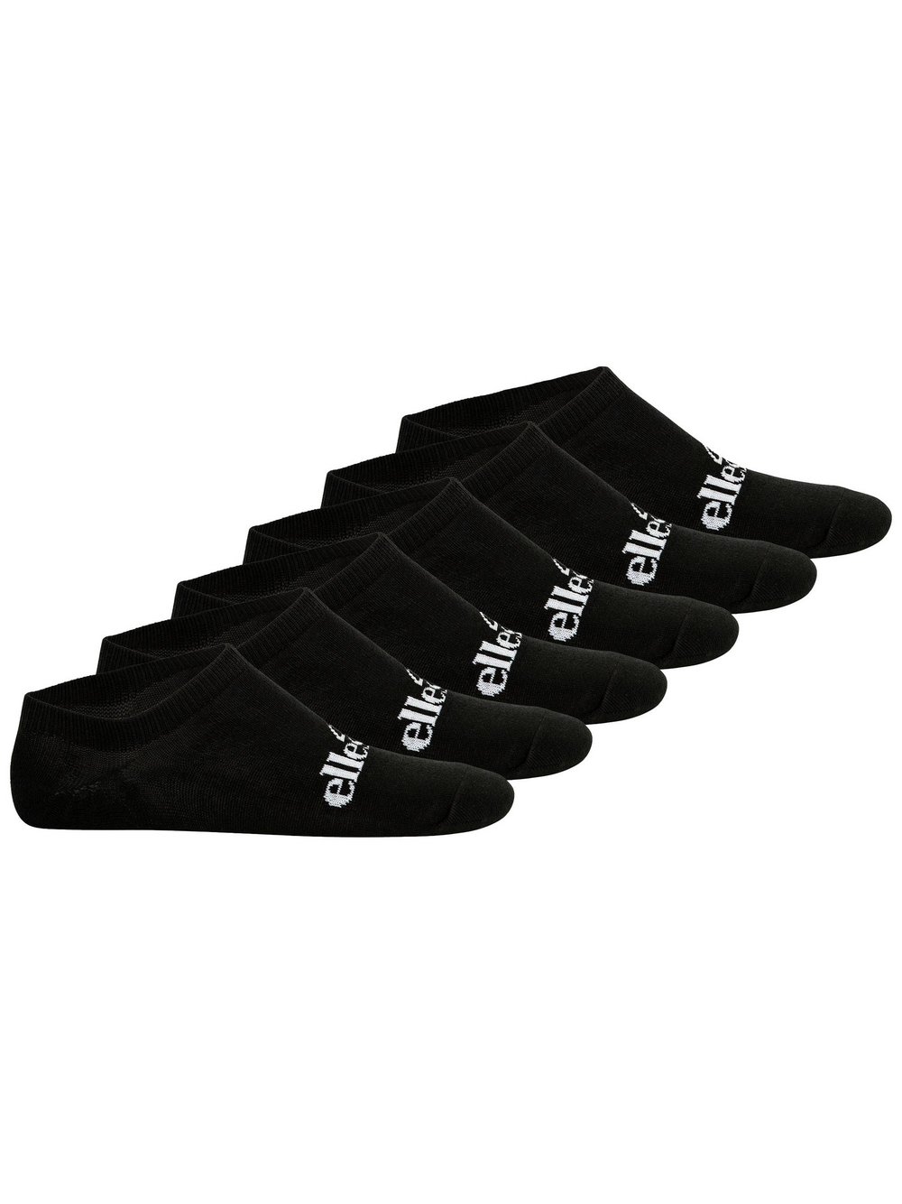 ellesse Socken 6er Pack Damen Baumwolle schwarz gemustert, 40-42