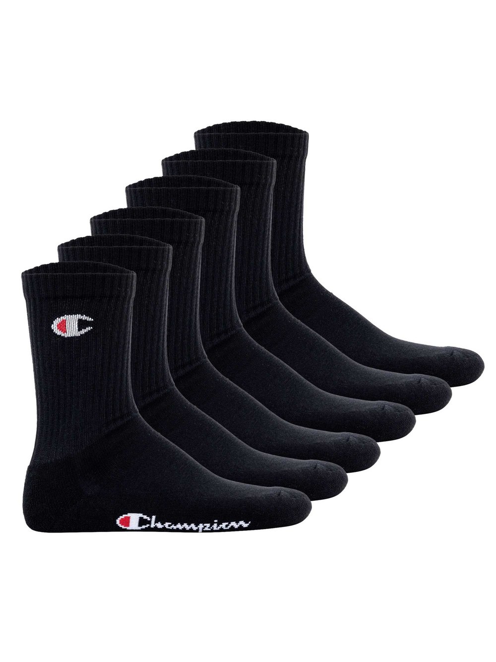 Champion Socken 6er Pack Damen Baumwolle schwarz, 43-46