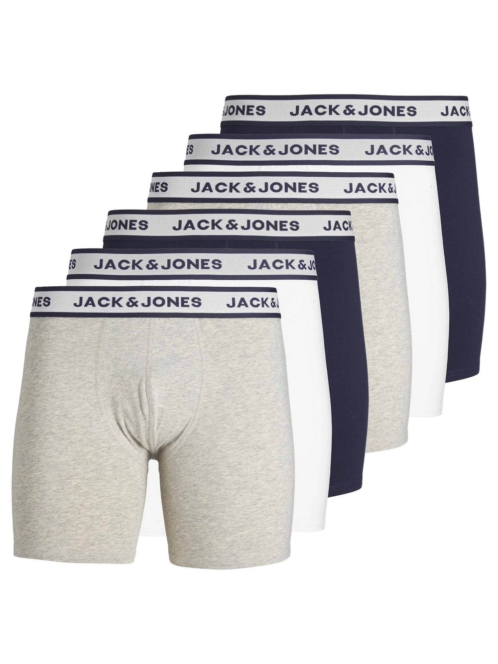 Jack & Jones Boxershort 6er Pack Herren Baumwolle mehrfarbig, M