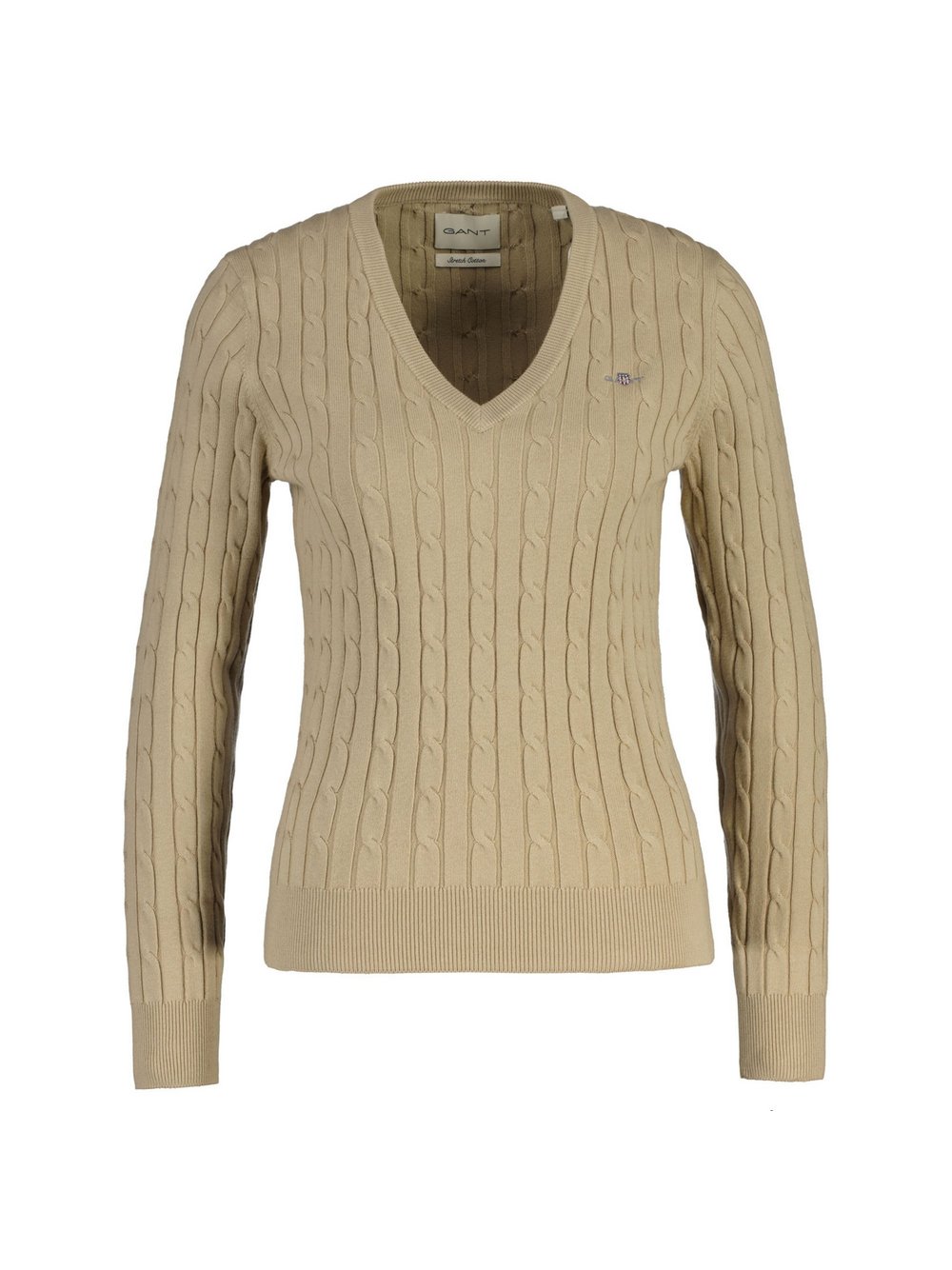 Thumbnail - Gant Strickpullover Damen Baumwolle beige, L
