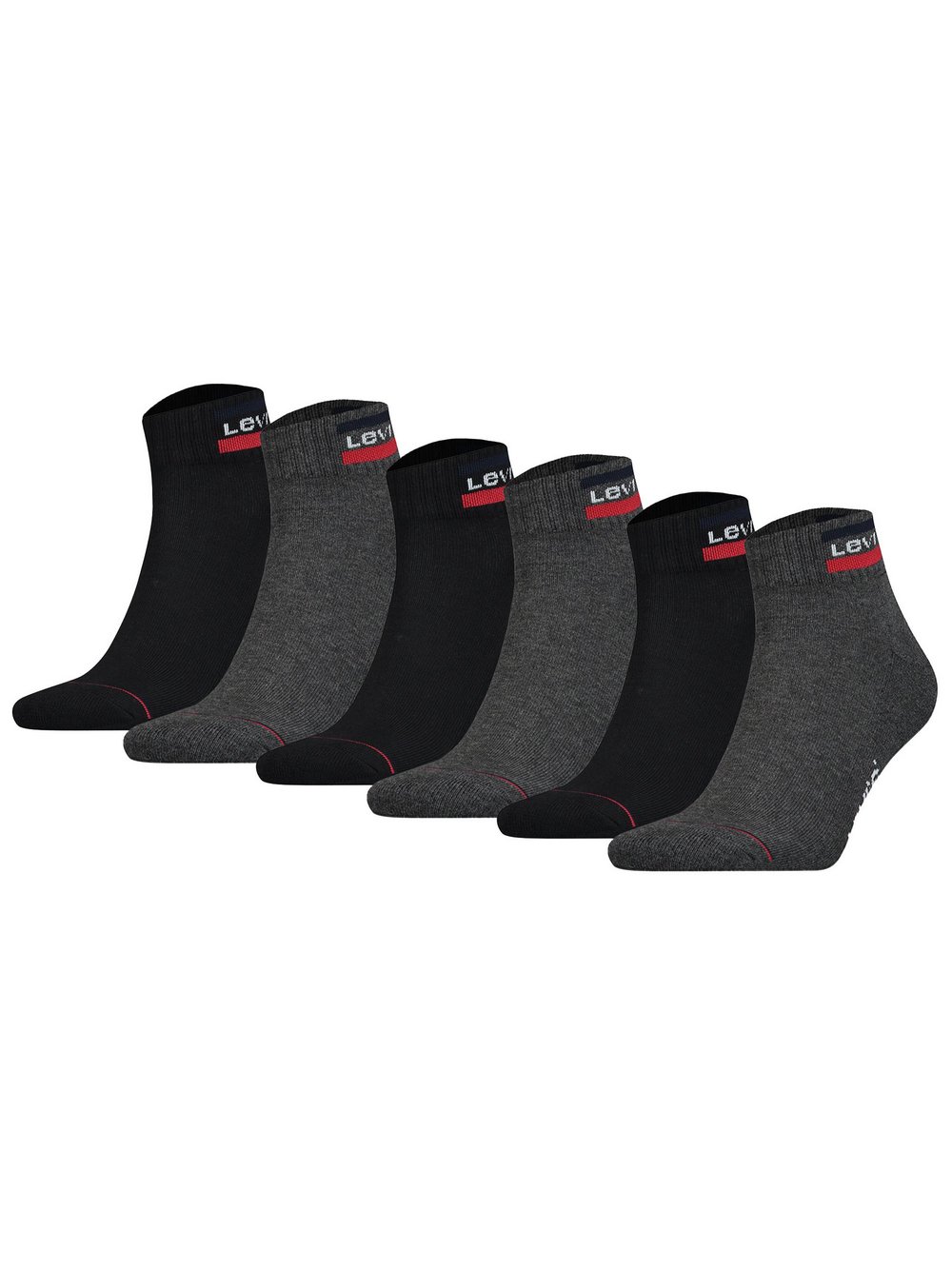 Levi's Socken 6er Pack Damen Baumwolle schwarz, 43-46