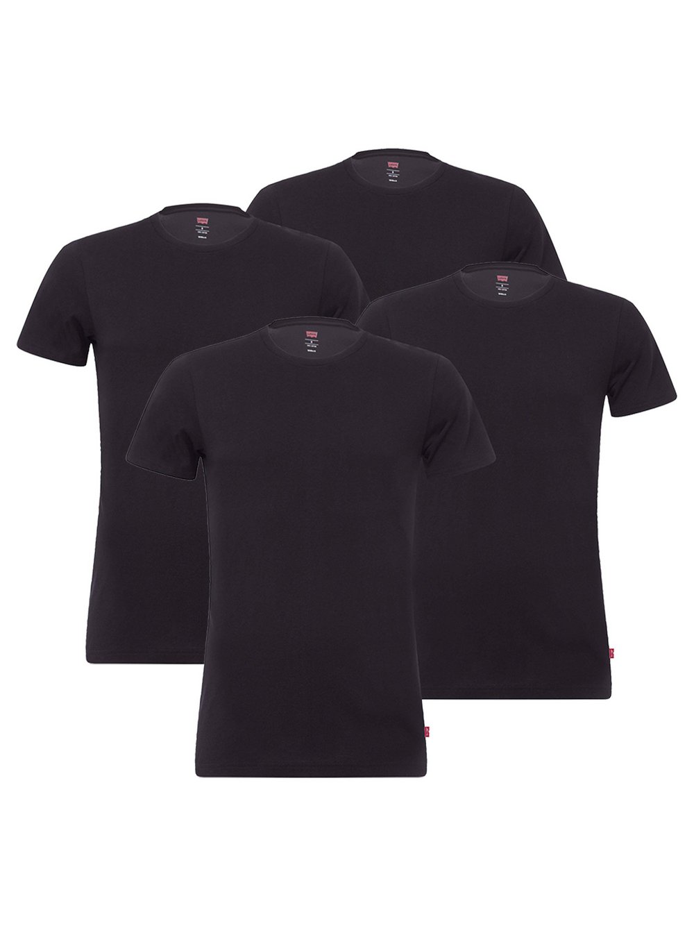 Levi's T-Shirt 4er Pack Herren Baumwolle schwarz, M