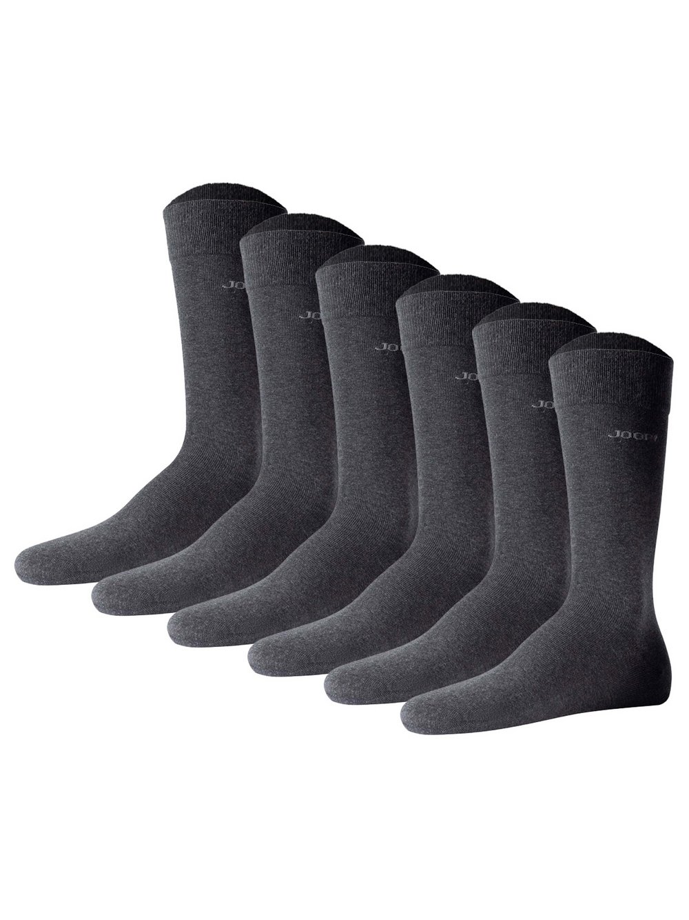 JOOP! Socken 6er Pack Damen Baumwolle grau, 35-38