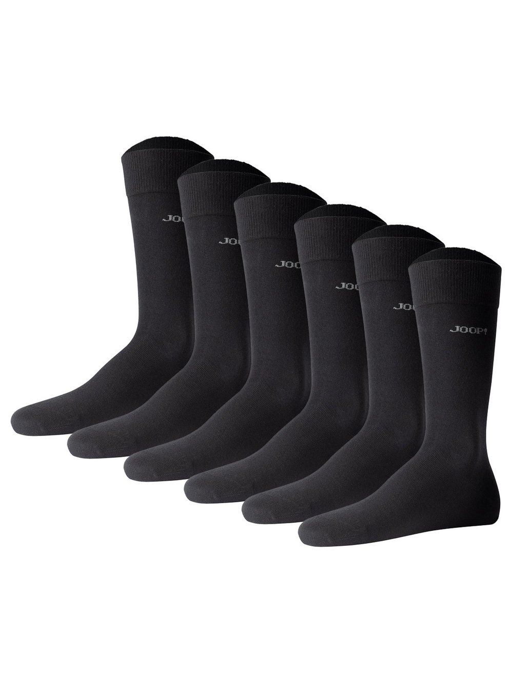 JOOP! Socken 6er Pack Damen Baumwolle schwarz, 35-38