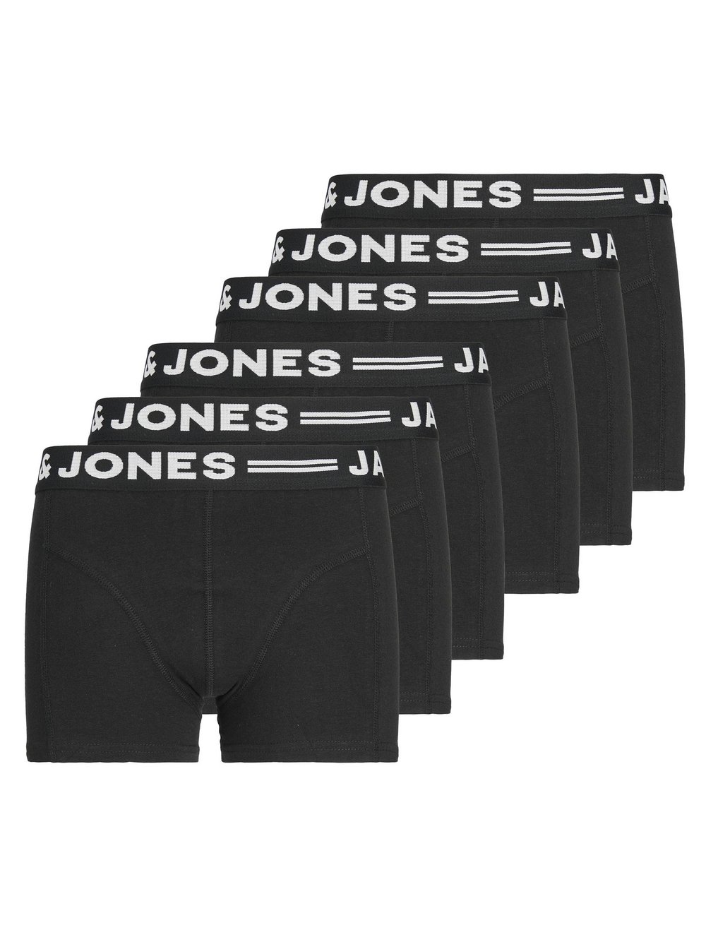 Jack & Jones Boxershort 6er Pack Jungen Baumwolle schwarz, 164