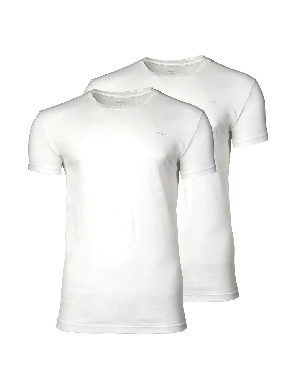Gant T-Shirt 2er Pack Herren Baumwolle weiß, L
