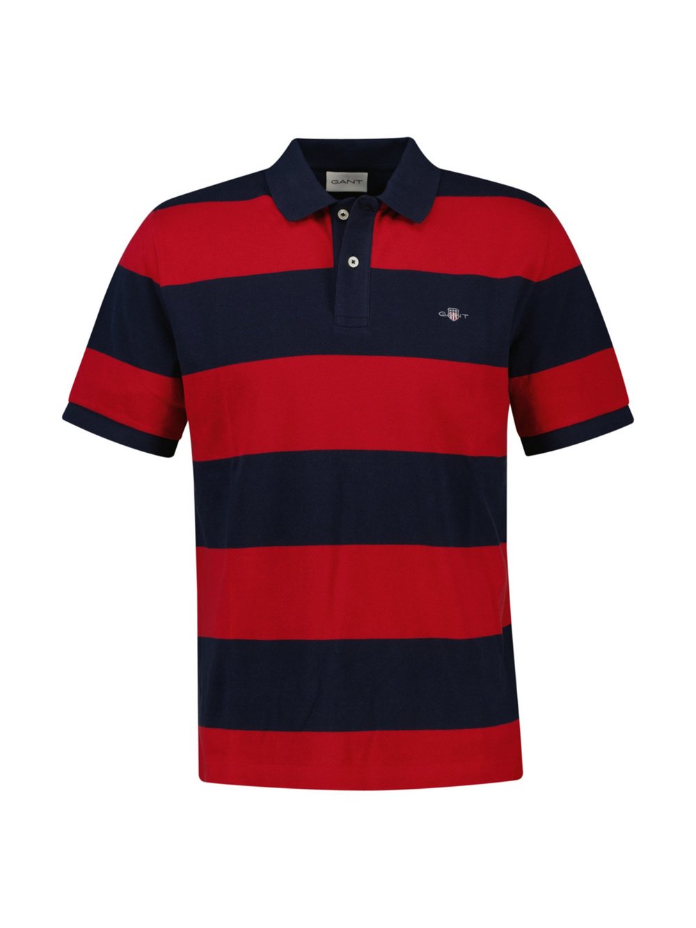 Thumbnail - Gant Poloshirt Herren Baumwolle rot gestreift, 5XL