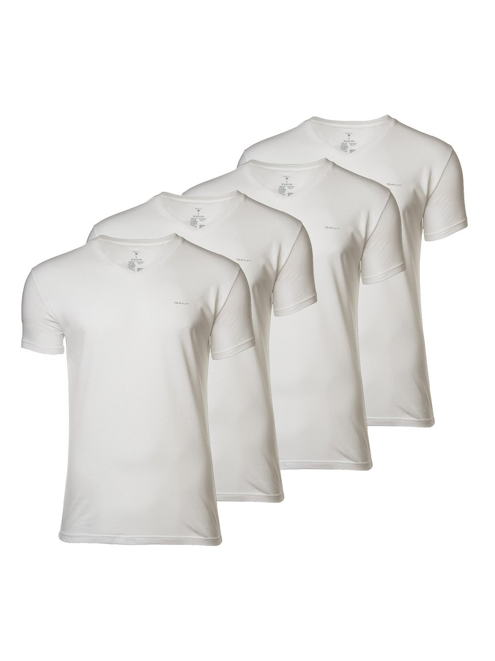 Gant T-Shirt 4er Pack Herren Baumwolle weiß, XXXL