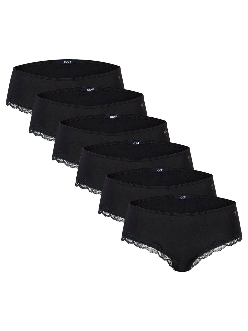 JOOP! Panty 6er Pack Damen Baumwolle schwarz, L