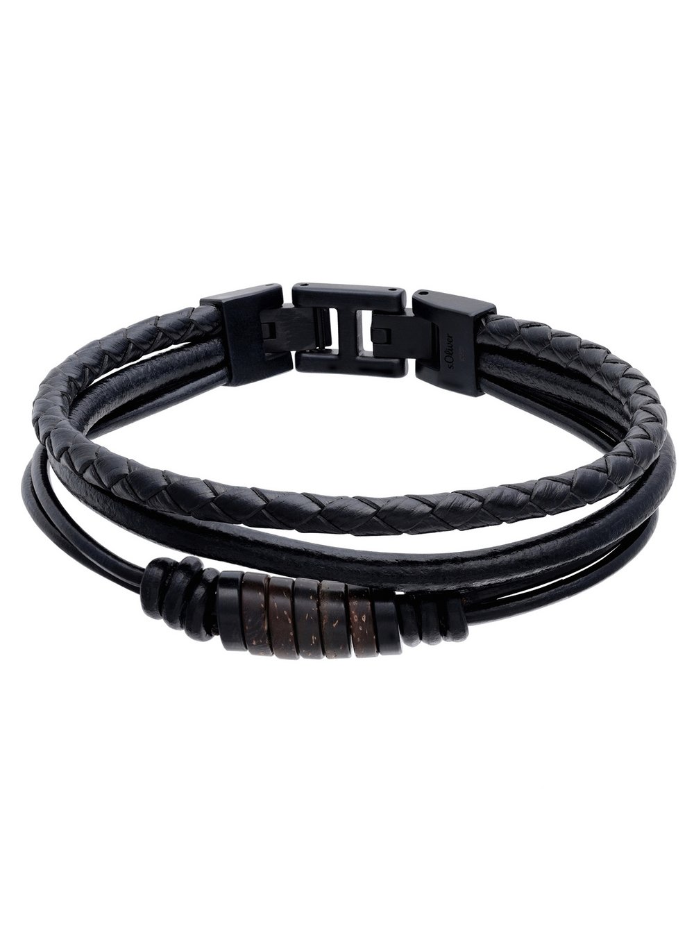 s.Oliver Armband Herren schwarz, ONE SIZE