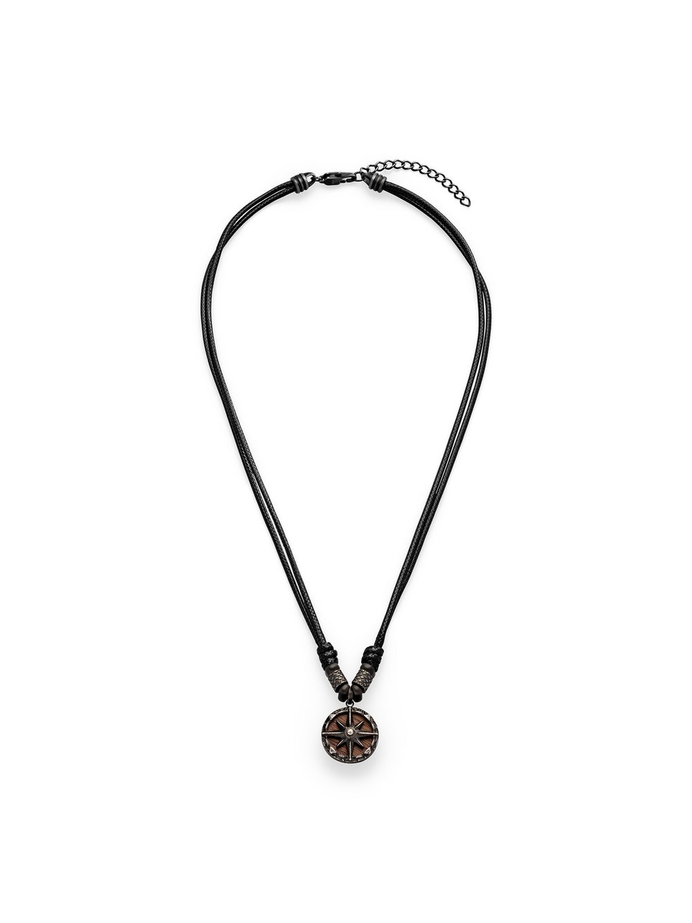 s.Oliver Kette  Herren Leder grau, ONE SIZE