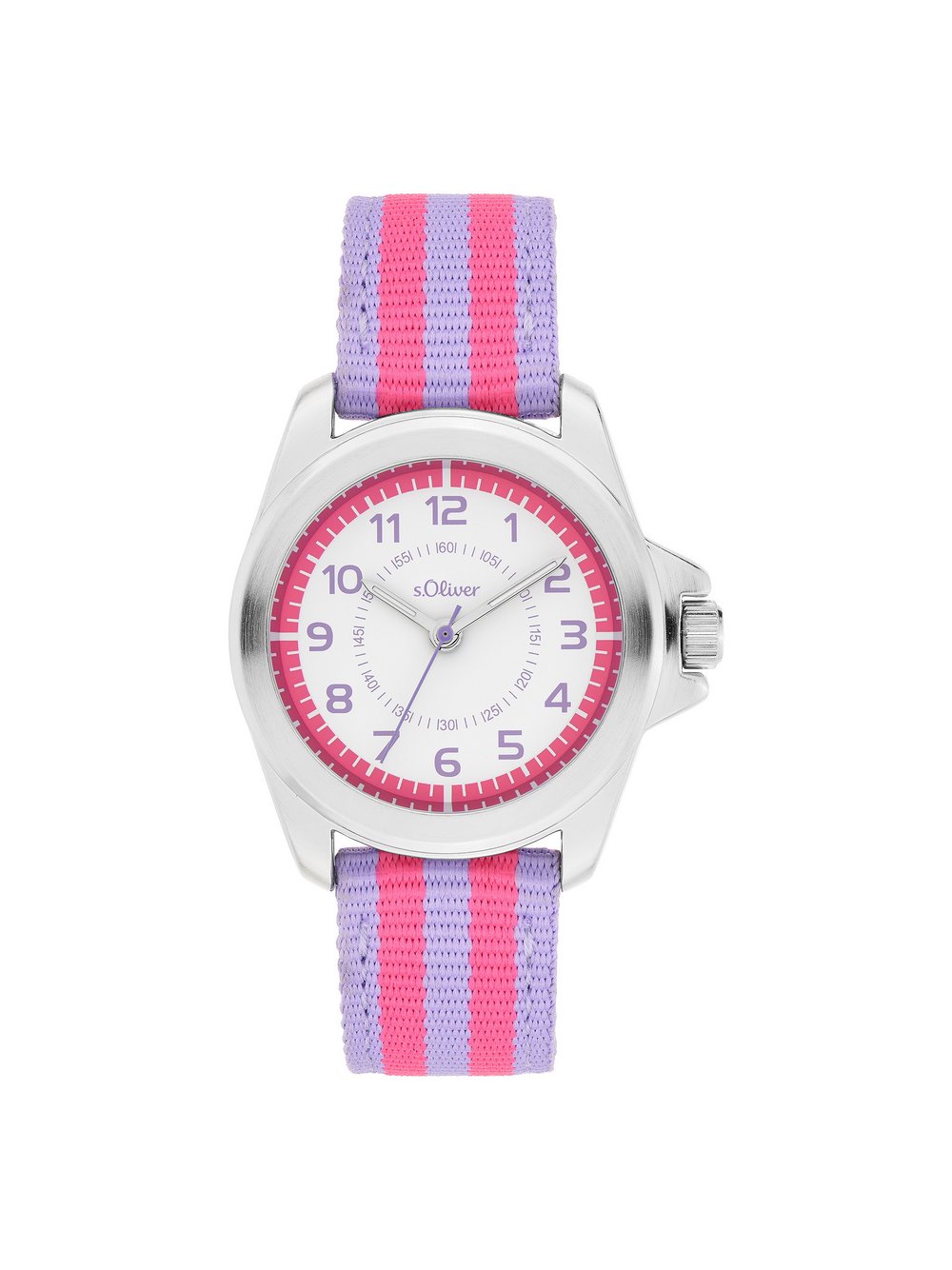 Thumbnail - s.Oliver Armbanduhr  Mädchen Textil lila gestreift, ONE SIZE