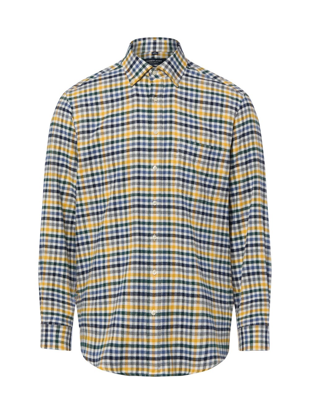 koszula flanelowa Mężczyźni Regular Fit Bawełna (100%) niebieski|biały|żółty